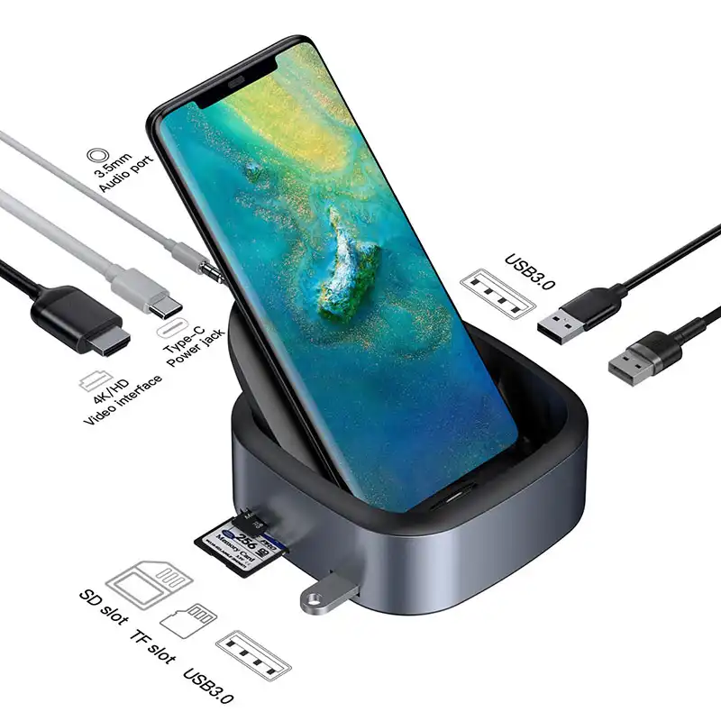 هاب 6 پورت USB-C باسئوس مدل CAHUB-AT01