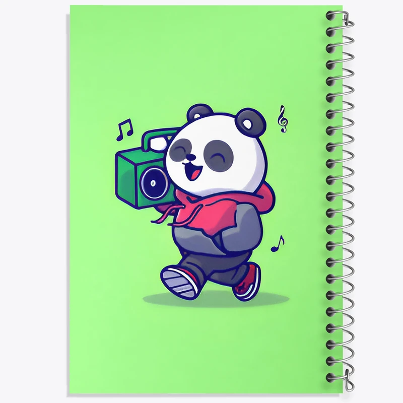 دفتر مشق 100 برگ خندالو طرح پاندا کیوت و بامزه کد N3418