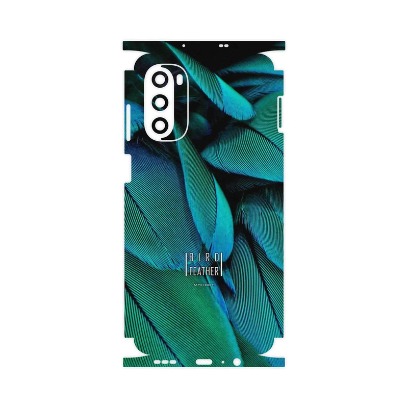 برچسب پوششی ماهوت مدل Green Feather-FullSkin مناسب برای گوشی موبایل موتورولا Moto G52