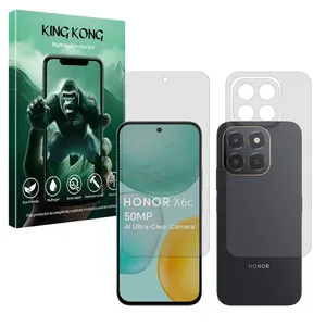 King Kong Tough model transparent screen protector suitable for Honor X6c mobile phone along with the back protector