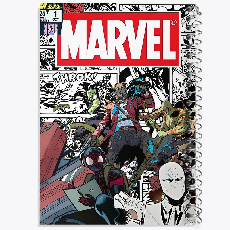 دفتر شطرنجی 50 برگ خندالو طرح مارول (Marvel) کد N2683