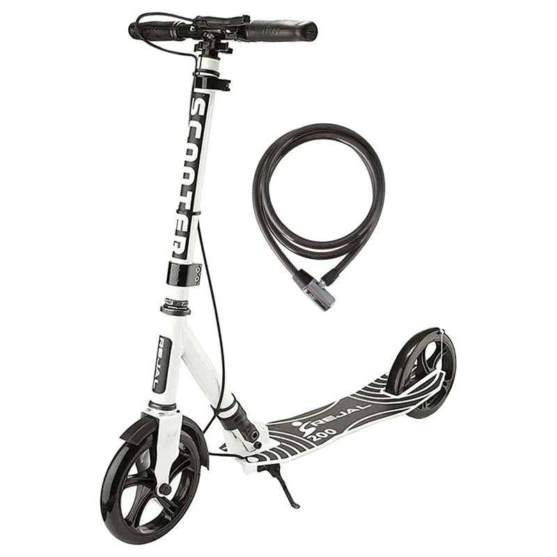 اسکوتر رجال مدل تاشو ترمز دار کد 200 NEW به همراه قفل ظرفیت وزنی 95 کیلوگرم