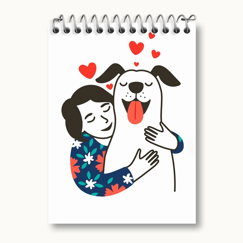 دفتر یادداشت 50 برگ خندالو مدل حمایت از حیوانات کد 27378