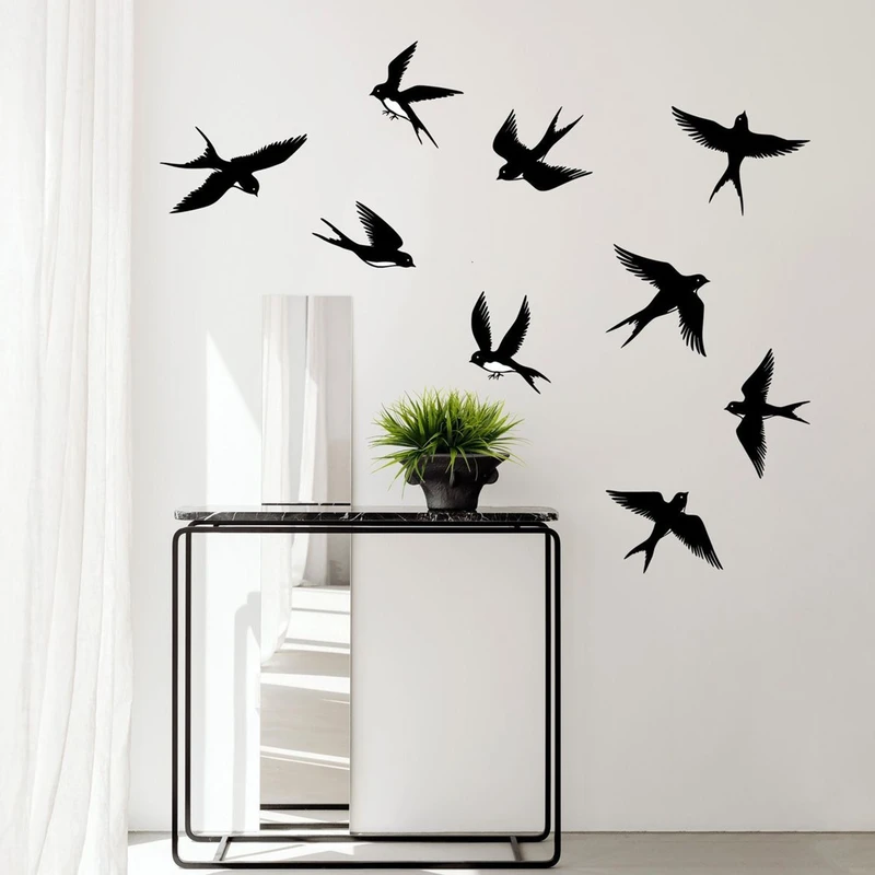 استیکر دکو رستا مدل پرنده کد C325 مجموعه نه عددی