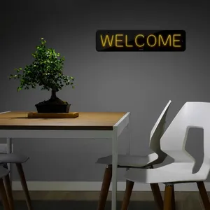 چراغ دیواری نئون دیزاین طرح Welcome-BL_YL