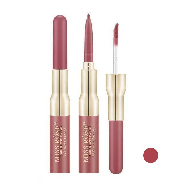 رژلب مایع و خط لب میس رز شماره 19 
