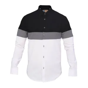 پیراهن آستین بلند مردانه پایتی جامه مدل پرچمی کد 8002900