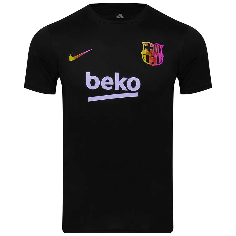 تی شرت آستین کوتاه ورزشی مردانه مدل بارسلونا 2021