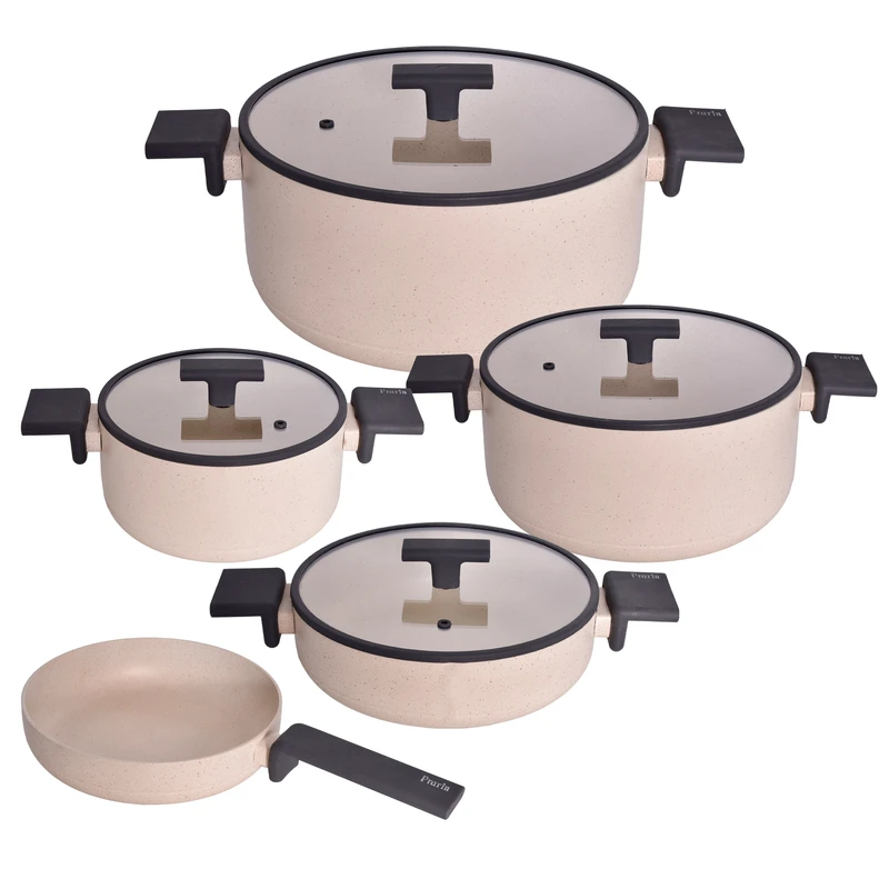 سرویس قابلمه و تابه گرانیتی 9 پارچه پرارین مدل ESTIMA کد 4326