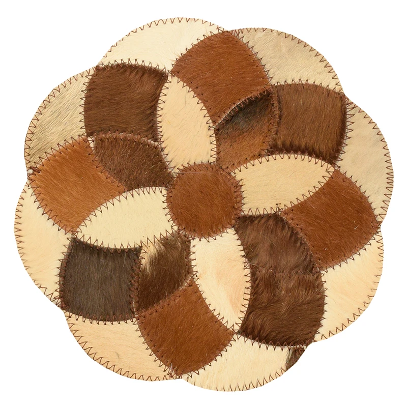 رومیزی کلاژ چرم و پوست مدل گل کد 0025