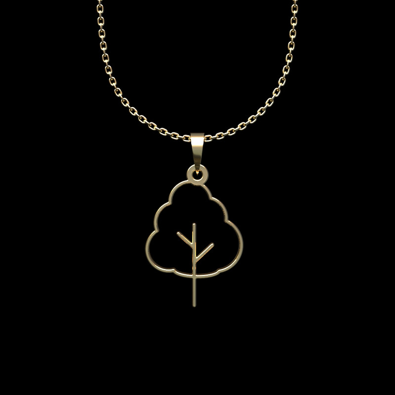 گردنبند طلا 18 عیار زنانه مدوپد مدل درخت کد L2-1-1098