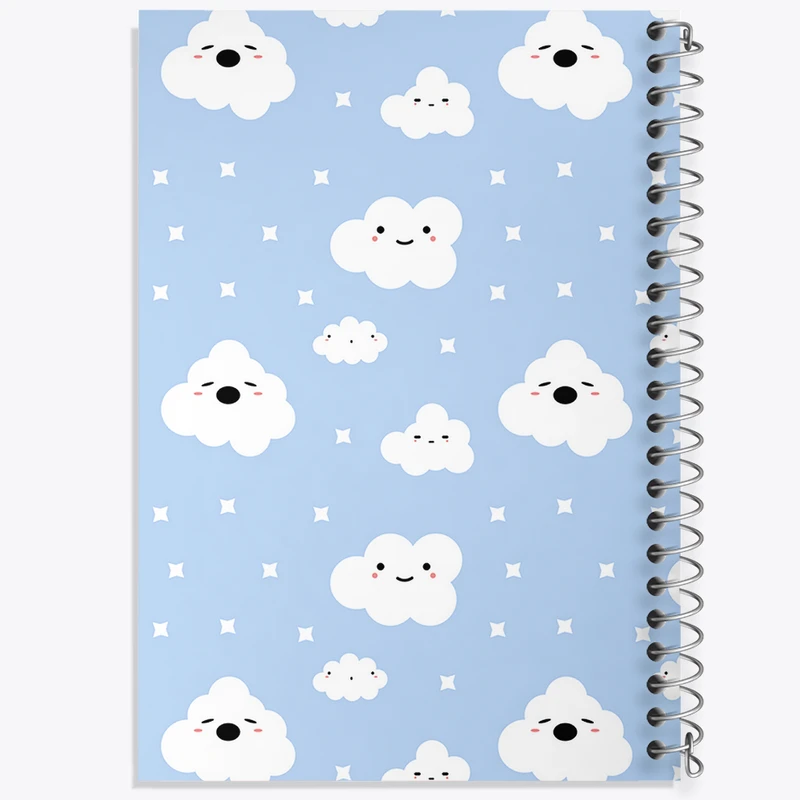 دفتر لیست خرید 50 برگ خندالو طرح پترن ابر کد N1719