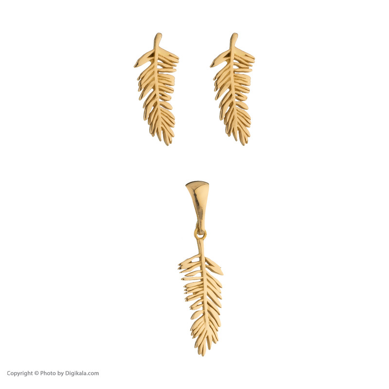 نیم ست طلا 18 عیار زنانه مایا ماهک مدل MS0673 طرح پر نیم ست طلا 18 عیار زنانه مایا ماهک مدل MS0673 طرح پر