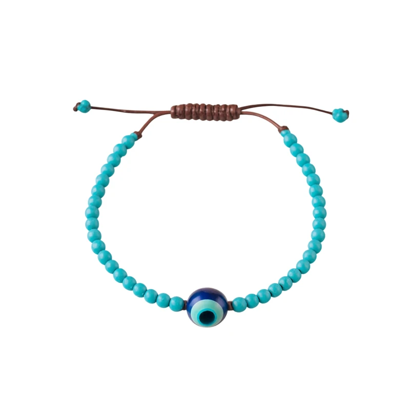 دستبند سنگی زنانه مدل چشم نظر کد JW180