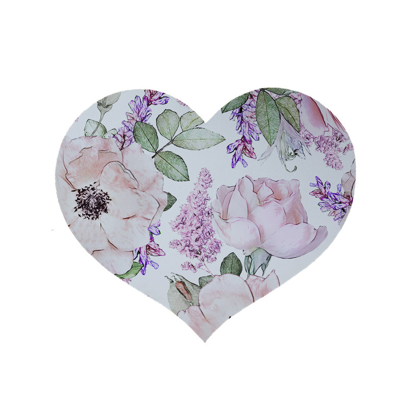 پادری مدل قلب طرح گل کد 6024 سایز 90x90 سانتی متر 