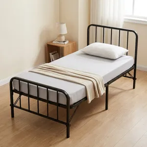 تخت‌خواب فلزی یک نفره مشتاق مدل تاشو سایز 85 * ۲۰۰ سانتی‌متر