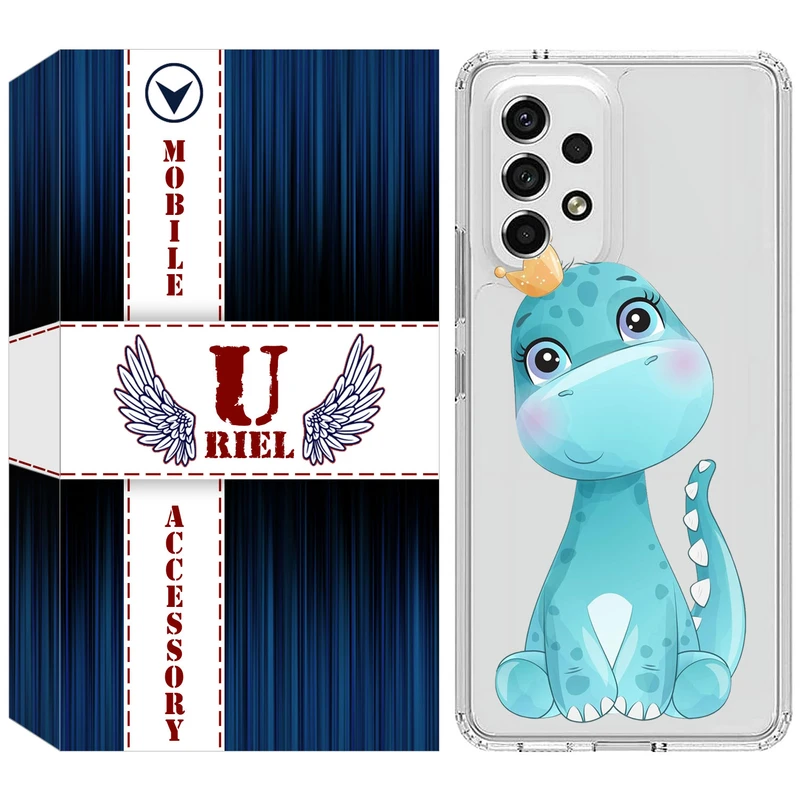 کاور یوریل مدل Clear کد 60 طرح دایناسور مناسب برای گوشی موبایل سامسونگ Galaxy A52 / A52s