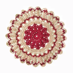 رومیزی بافتنی مدل ماندالا