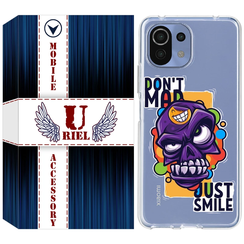 کاور یوریل مدل Clear کد 33 طرح Smile مناسب برای گوشی موبایل شیائومی Mi 11 Lite / 11 Lite 5G NE