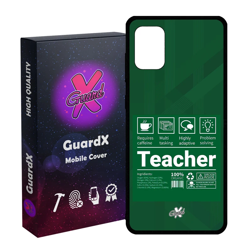 کاور گارد ایکس طرح معلم مدل Glass10537 مناسب برای گوشی موبایل سامسونگ Galaxy A51 4G