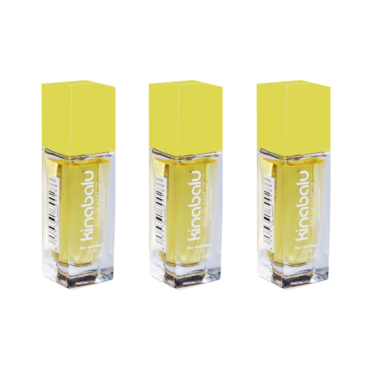 عطر جیبی زنانه کینابالو مدل 212Classic حجم 15 میلی لیتر مجموعه ۳ عددی
