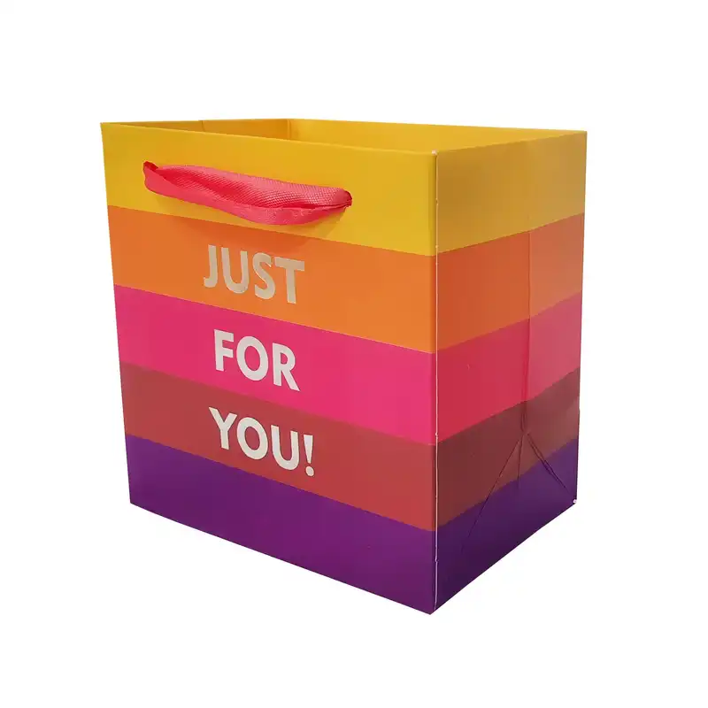 پاکت هدیه طرح راه راه مدل just for you کد 11100977