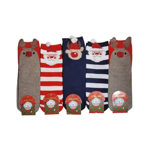 جوراب مدل کریسمس کد 01025 بسته 5 عددی