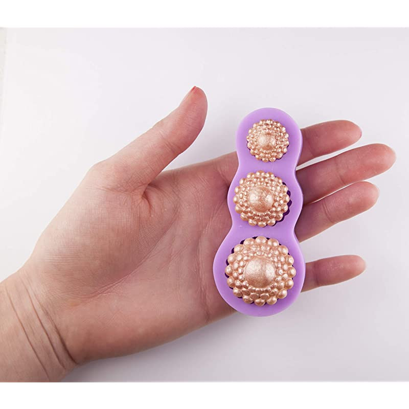 سیلیکون قالب گیری به گز مدل نگین 3 تایی