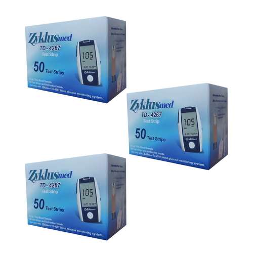 نوار تست قند خون زیکلاس مد مدل TD-4267 مجموعه 3 عددی