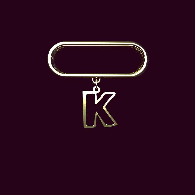 آویز ساعت طلا 18 عیار زنانه مدوپد مدل حرف K کد SL1-1391 آویز ساعت طلا 18 عیار زنانه مدوپد مدل حرف K کد SL1-1391