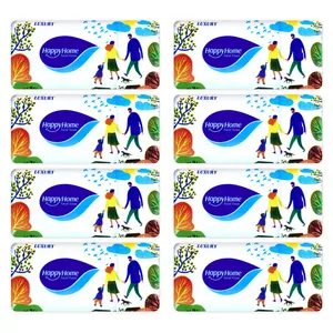 دستمال کاغذی 500 برگ هپی هوم مدل اکونومی بسته 8 عددی