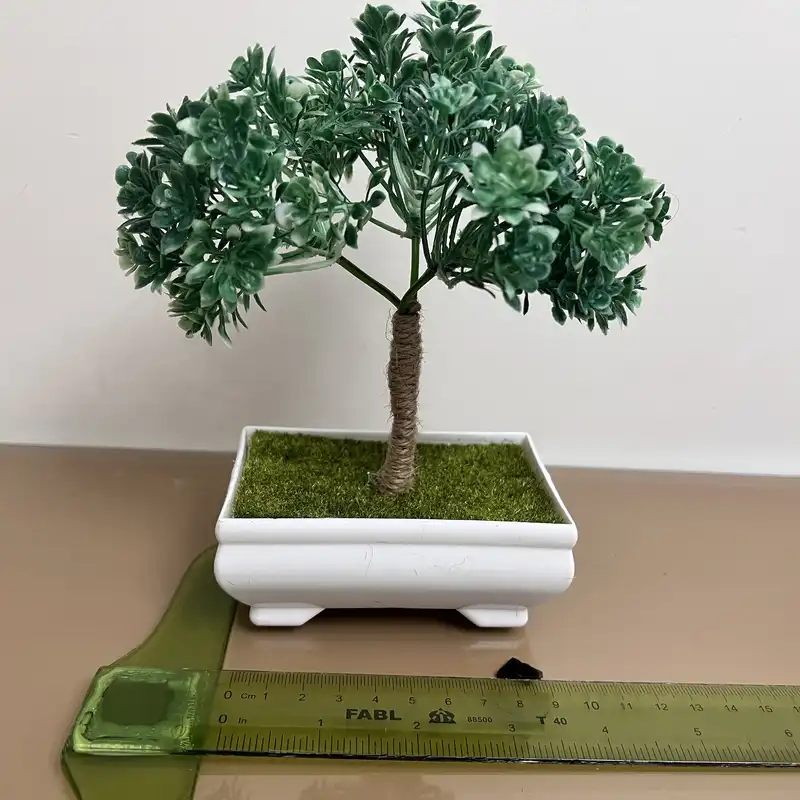 گلدان به همراه درختچه مصنوعی مدل بنسای مینیاتوری