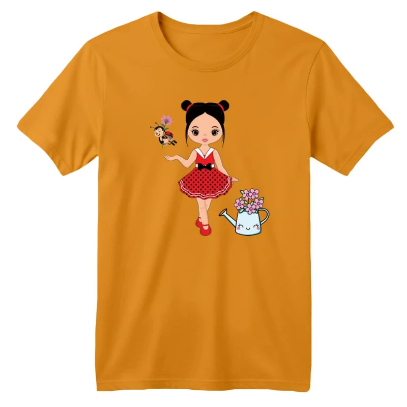 تی شرت آستین کوتاه بچگانه مدل دخترک کد ۱۰