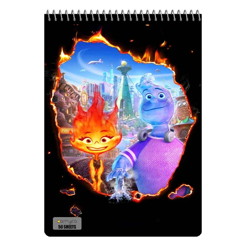 دفتر نقاشی 50 برگ سیمی کارنیکا طرح المنتال Elemental کد 42062
