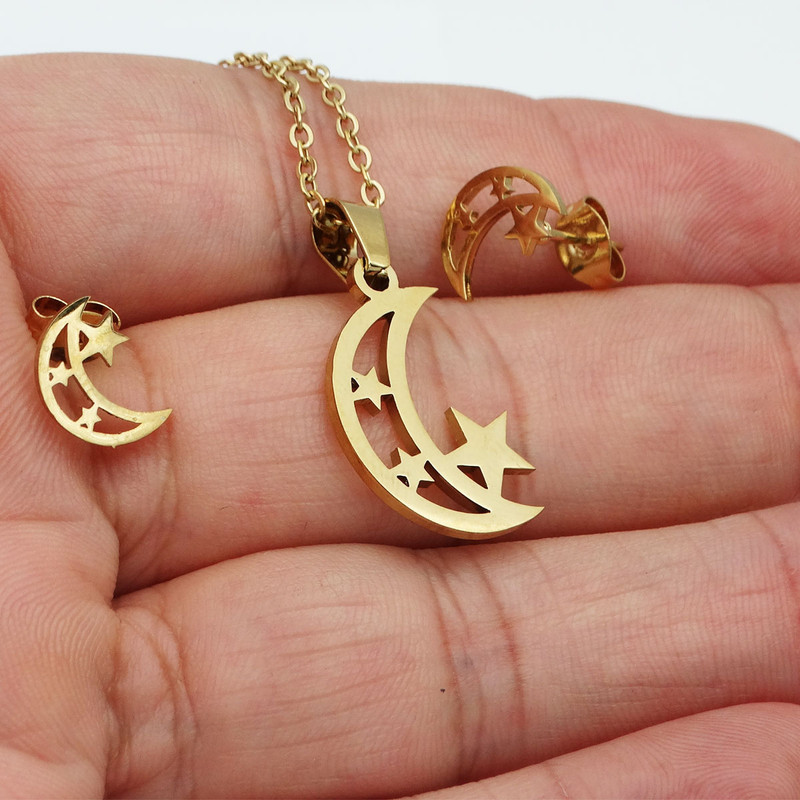 نیم ست دخترانه مدل ماه و ستاره زیبا کد SZ 05 نیم ست دخترانه مدل ماه و ستاره زیبا کد SZ 05