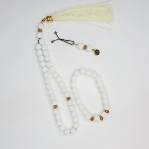 تسبیح  مدل سنگ انیکس به همراه گیره روسری و دستبند