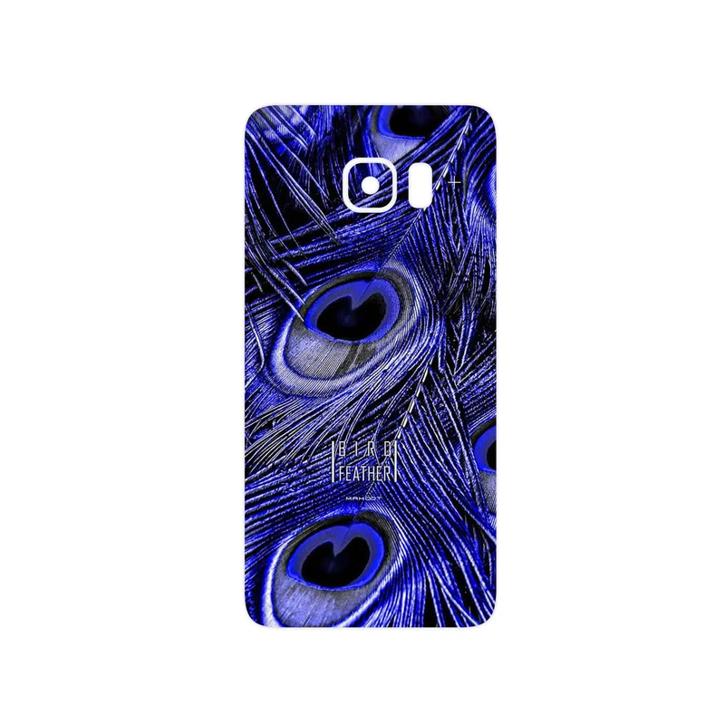 برچسب پوششی ماهوت مدل Purple Feather مناسب برای گوشی موبایل سامسونگ Galaxy S6 Edge Plus