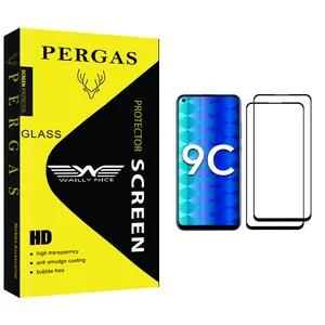 Waily Nice Pergas Glass Screen Protector For  Honor 9C Pack Of 2