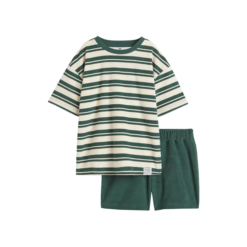 ست تی‌شرت آستین کوتاه و شلوارک پسرانه مدل 109