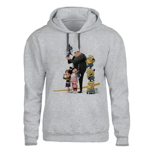 هودی مردانه مدل مینیون کد 162رنگ طوسی