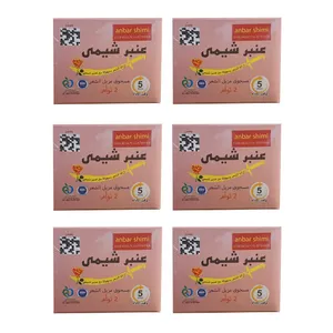 پودر موبر عنبر شیمی مدل دوقلو وزن 160 گرم مجموعه 6 عددی