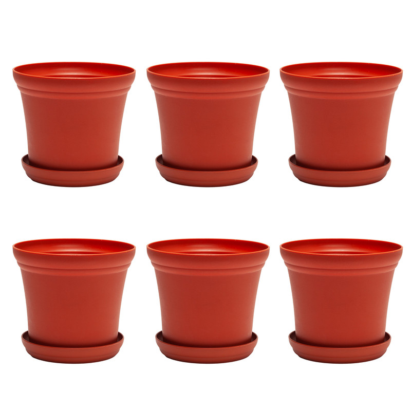 گلدان گل آذین مدل پلاستیکی گرد کد 3 مجموعه 6 عددی گلدان گل آذین مدل پلاستیکی گرد کد 3 مجموعه 6 عددی