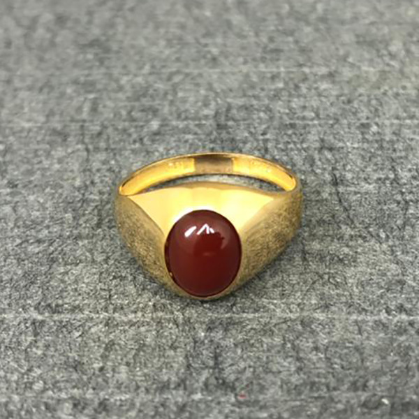 انگشتر طلا 18 عیار زنانه با طرح فیلی دوست خوب مدل DK342 سایز 55-56