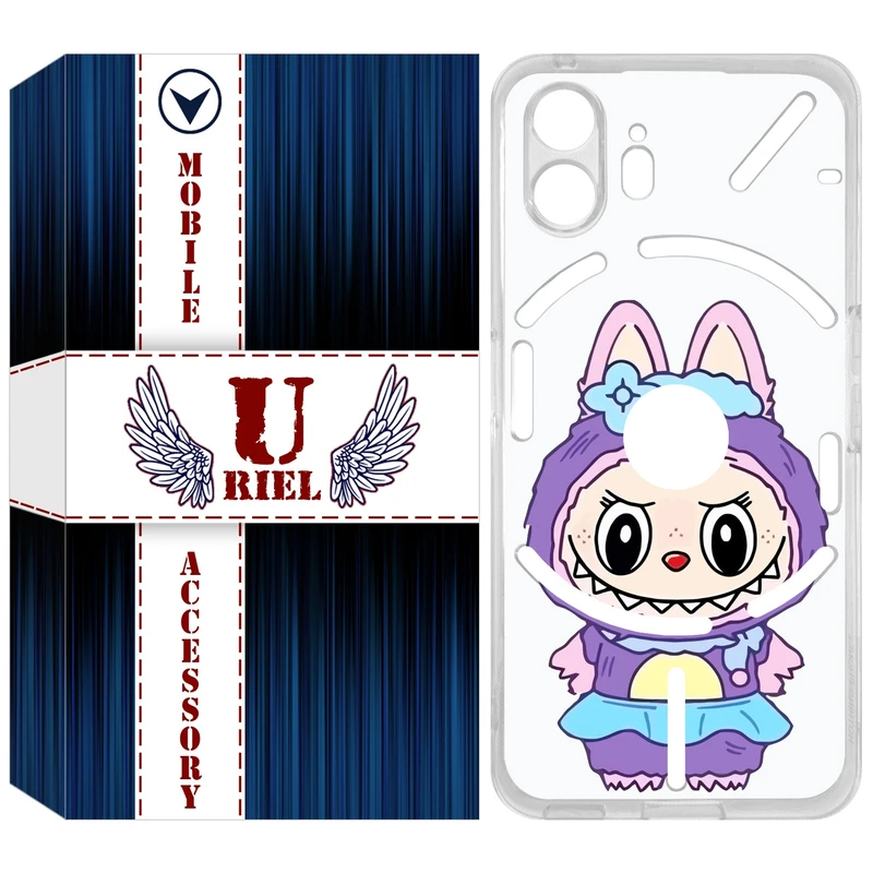 کاور یوریل مدل Clear کد 141 طرح لبوبو Labubu مناسب برای گوشی موبایل ناتینگ فون Nothing Phone 2