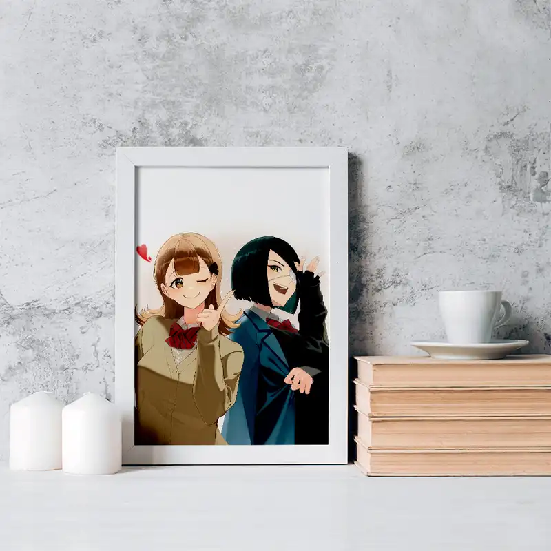 تابلو خندالو مدل رن یامایی و اوموهارو انیمه کومی سان کد 16075