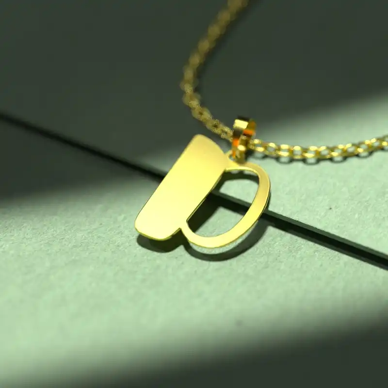 گردنبند طلا 18 عیار زنانه مدوپد مدل حرف D کد H3-1-1011