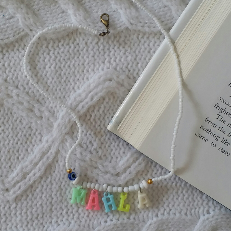 گردنبند دخترانه مدل تابستانی اسم مهلا G235 گردنبند دخترانه مدل تابستانی اسم مهلا G235