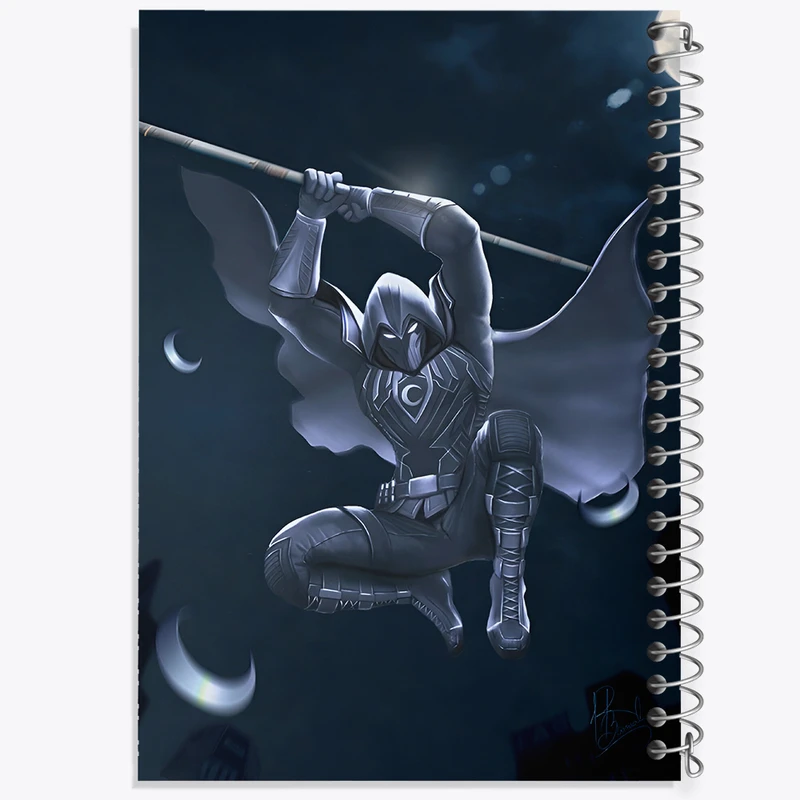 دفتر شطرنجی 50 برگ خندالو طرح شوالیه ماه (Moon Knight) کد N2848