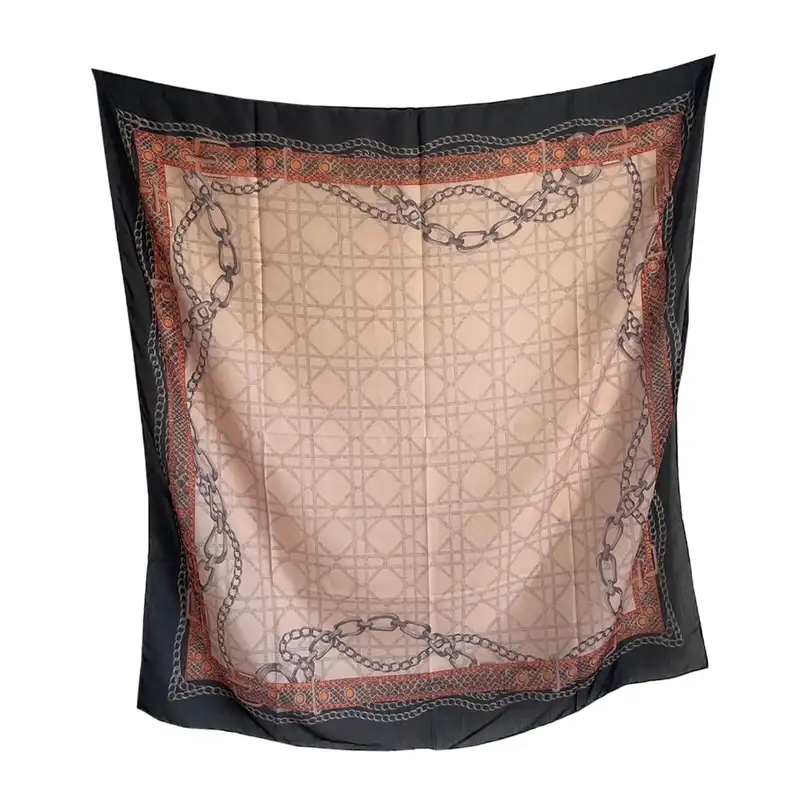 روسری زنانه مدل حریر نخ وارداتی دستدوز کد 691