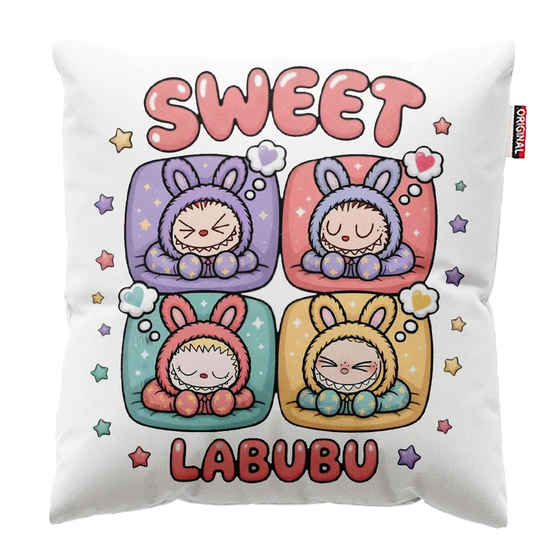 کوسن پاد آفرین طرح لبوبو کد 71 سایز 30* 30 سانتی متر